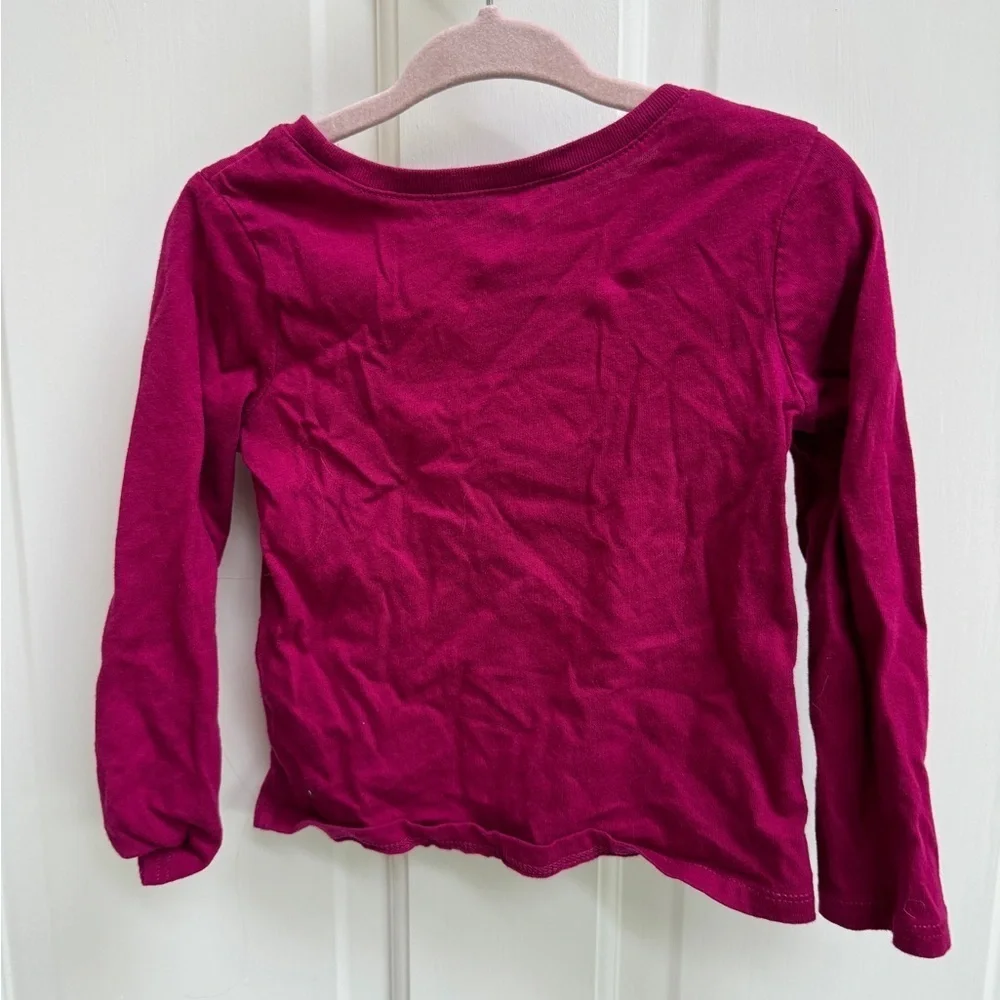 NWOT The Children’s Place 2T Raised by Royalty Girls Long Sleeve Burgundy Top